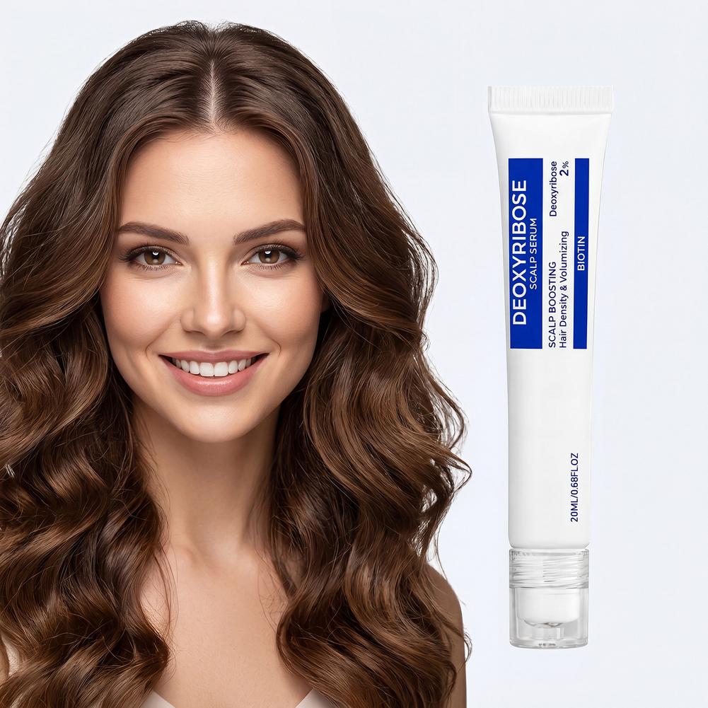 Hair Care Essence - เซรั่มบำรุงหนังศีรษะไบโอตินและดีออกซีไรโบส 20 มล., เอสเซนส์บำรุงหนังศีรษะเพื่อการดูแลรากผม, เพิ่มวอลลุ่มและทำให้ผมดูหนาขึ้น