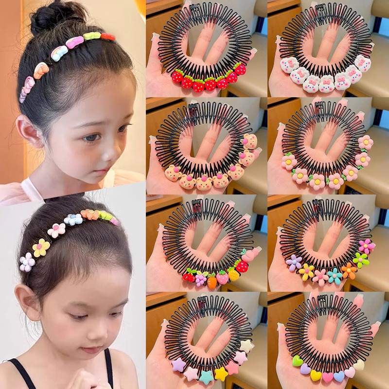 Hair Care Korean Products - Y2k Star Heart สีสันหวีผมเด็กหักแถบคาดศีรษะหวีผมคลิปน่ารัก Headdress เจ้าหญิงสาวอุปกรณ์เสริมผมเกาหลี