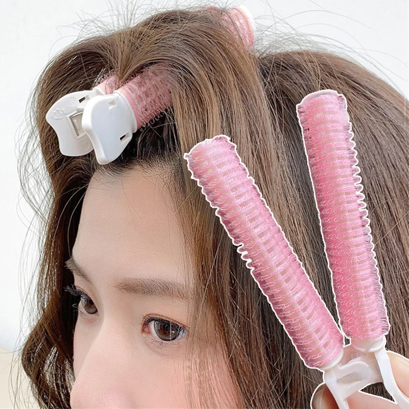 Hair Care Korean Products - รากผมธรรมชาติปุยคลิปลูกกลิ้งผมหยิกและ Culers Bangs ผมจัดแต่งทรงผมคลิปขนขี้เกียจเกาหลีอุปกรณ์จัดแต่งทรงผมสีดํา