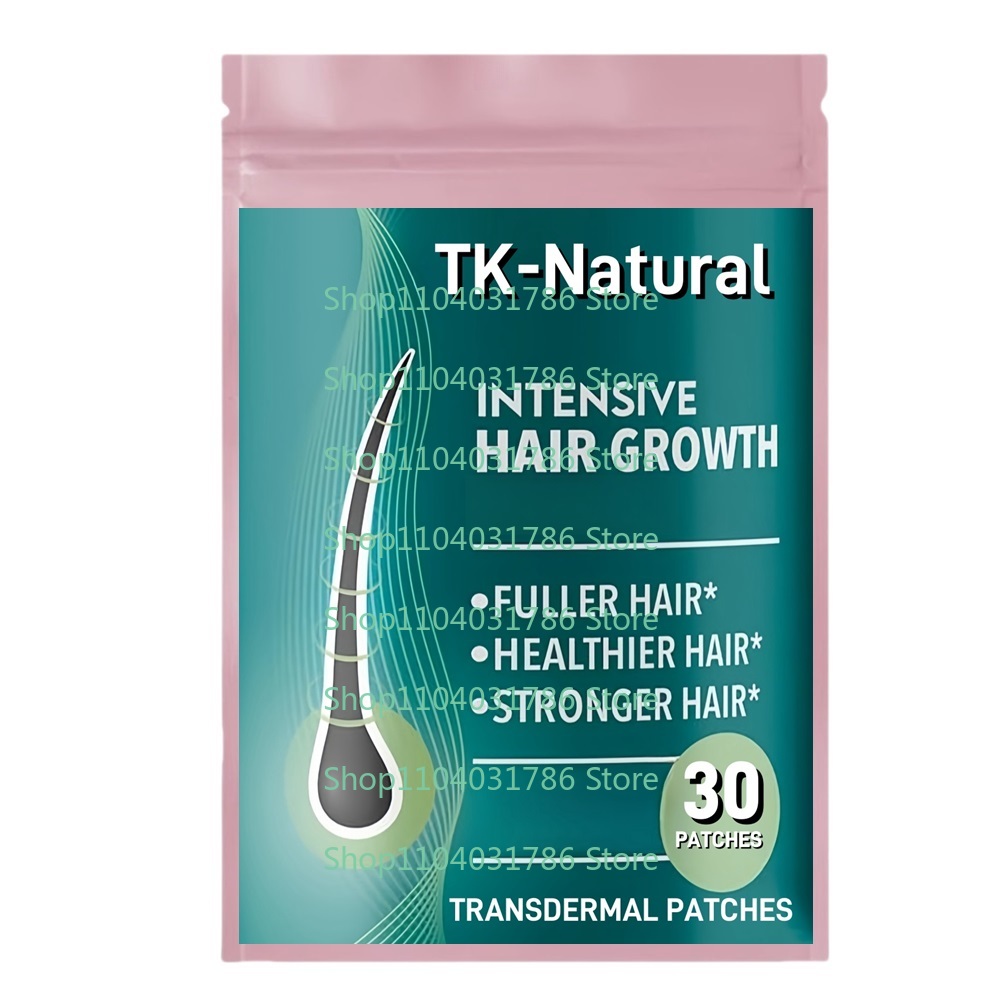 Hair Care Zinc - 30 แพทช์ Hair Growth Transdermal แพทช์ด้วยไบโอติน,