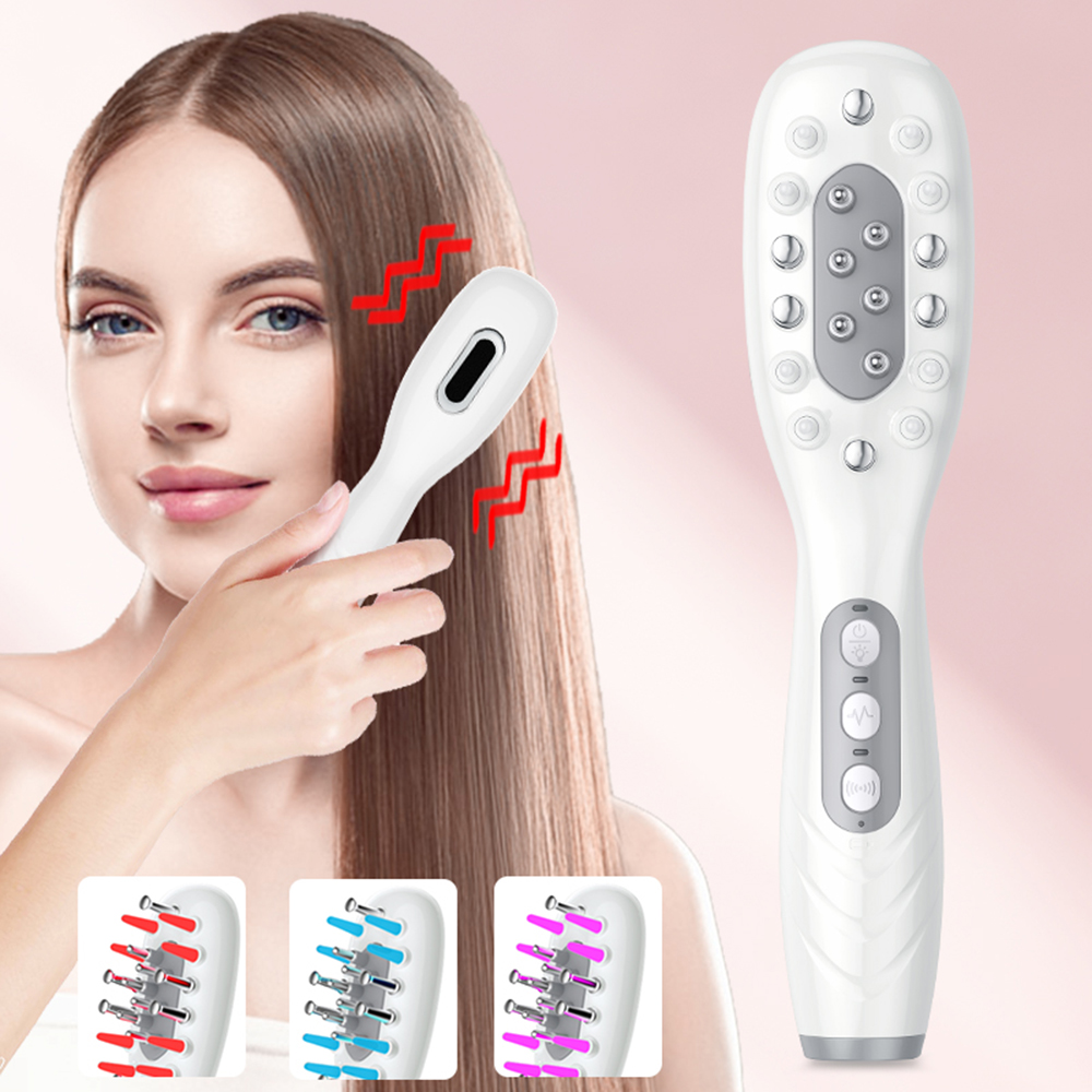 Hair Care Essence - ไฟฟ้า Hair Growth หวีน้ํามัน Applicator สีแดงสีฟ้า