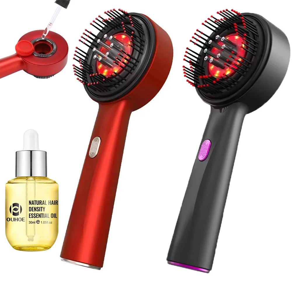 Hair Care Essence - หวีนวดหนังศีรษะ 630 นาโนเมตรอินฟราเรดเครื่องนวดศีรษะสำหรับการเจริญเติบโตของเส้นผมไฟฟ้าหนังศีรษะน้ำมัน Applicator Anti-Hair Loss