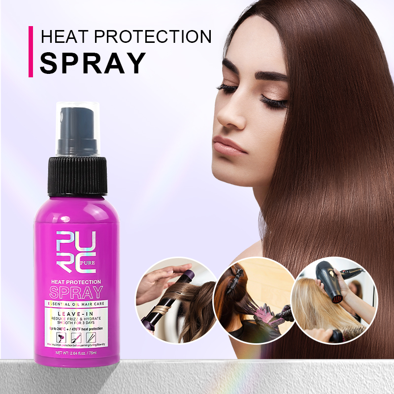Hair Care Heat Protectant - PURC สเปรย์ป้องกันความร้อน น้ํามันมะพร้าว Frizz Control &