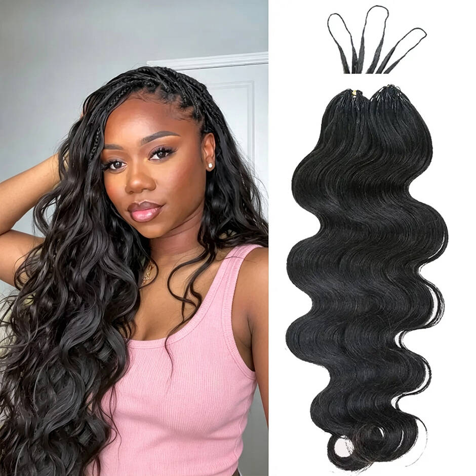 Crochet Braiding Hair - ISEE HAIR บอดี้เวฟ เฟเธอร์โครเชต์ ต่อผมแท้ แบบมิราเคิลน็อต