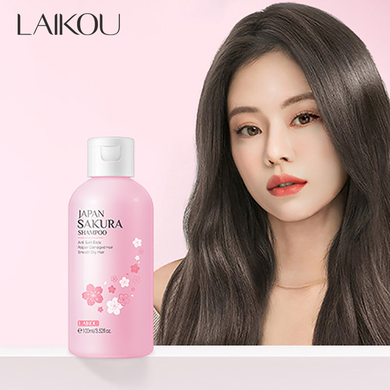 Hair Care Korean Products - LAIKOU Japan Sakura แชมพูซ่อมแซมผมเสีย Moisturizing Nourishing