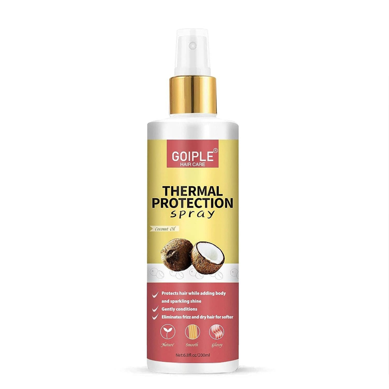 Hair Care Heat Protectant - Goiple สเปรย์ป้องกันความร้อน200มล., สเปรย์ปกป้องเส้นผมจากความร้อนและเซรั่มป้องกันรังสียูวีสำหรับการดูแลเส้นผมให้เกิดความเสียหาย