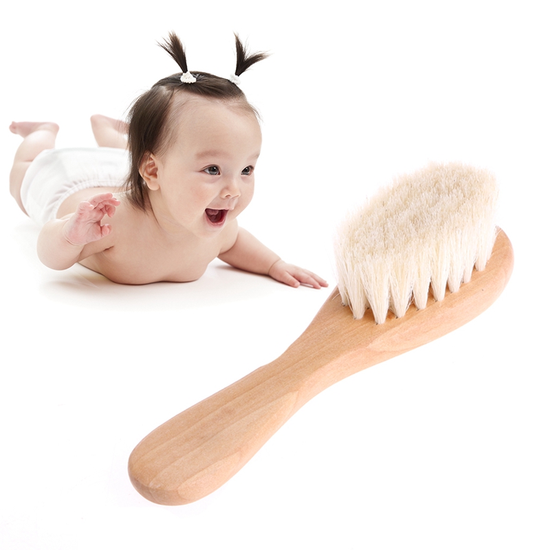 Hair Care For Baby - แปรงด้ามไม้เด็กหวีทารกแรกเกิดแปรงผมทารกหัวหวีนวด