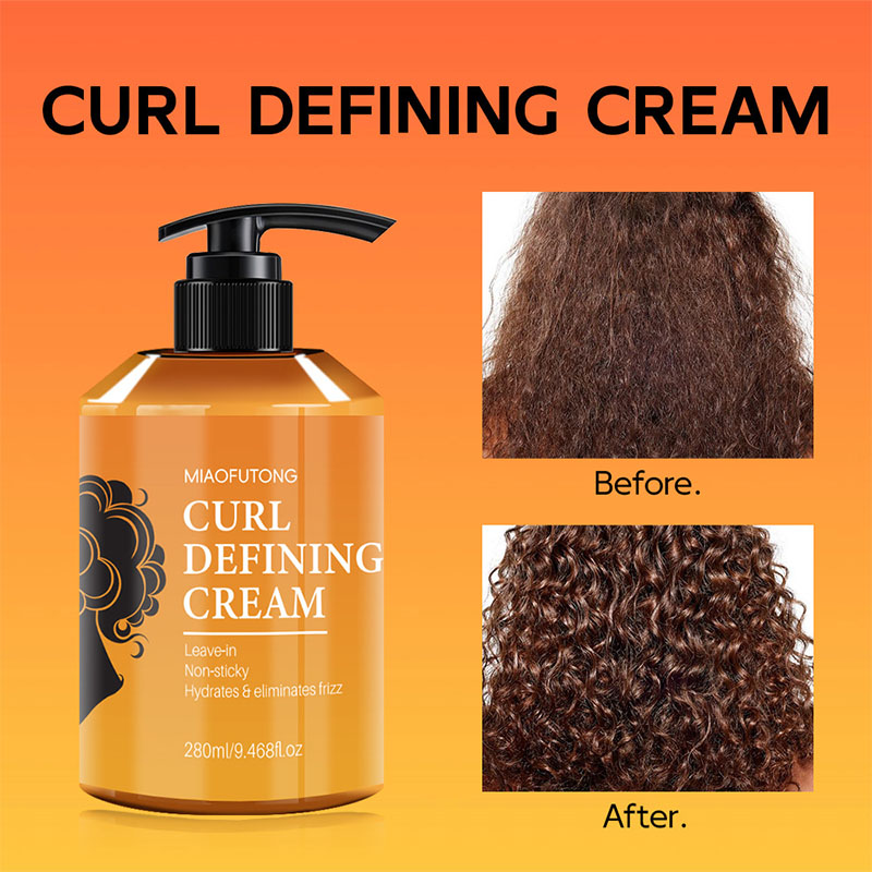 Hair Care Korean Products - 280ml ครีมผมหยิกยืดหยุ่นจัดแต่งทรงผม Moisturizing ปรับปรุงผม Frizzy Fluffy