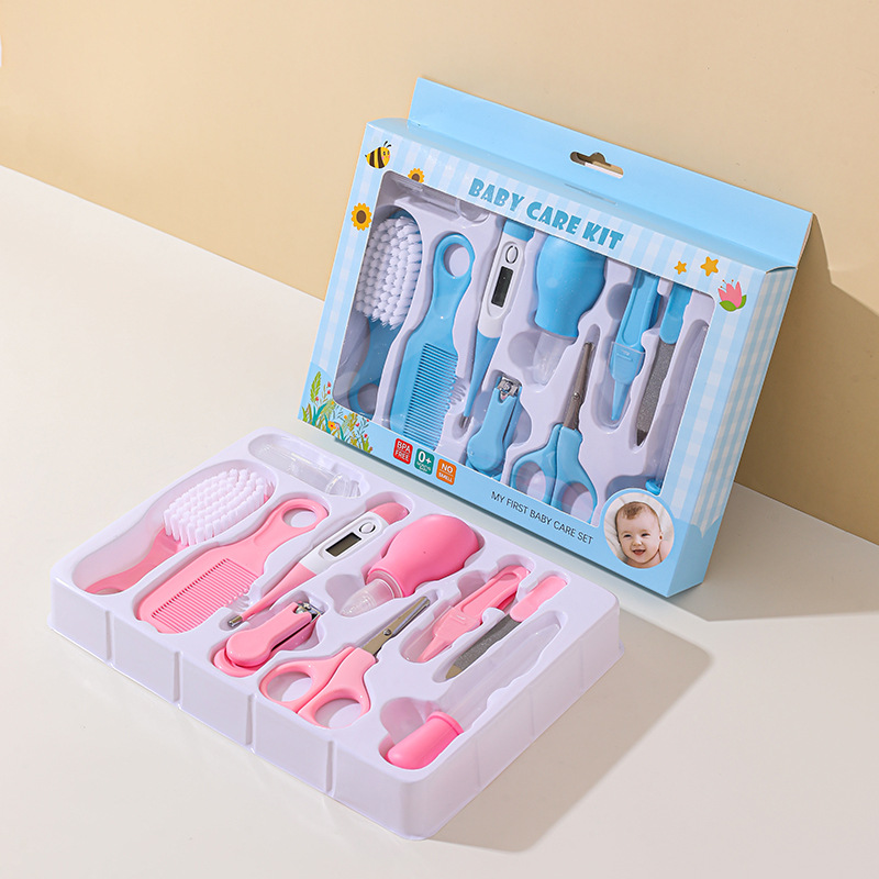 Hair Care For Baby - 10ชิ้นเล็บเด็กT Rimmerดูแลชุดเด็กผมการดูแลสุขภาพเครื่องวัดอุณหภูมิกรูมมิ่งแปรงClipperยางกัดแปรงสีฟันชุดเด็กEssentials