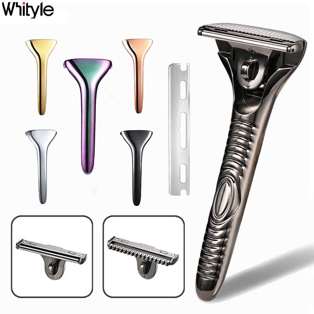 Hair Care Zinc - ชุดโกนหนวดแม่เหล็ก Whityle 25T สีเมทัลลิกไล่เฉด พร้อมใบมีดโกน 10
