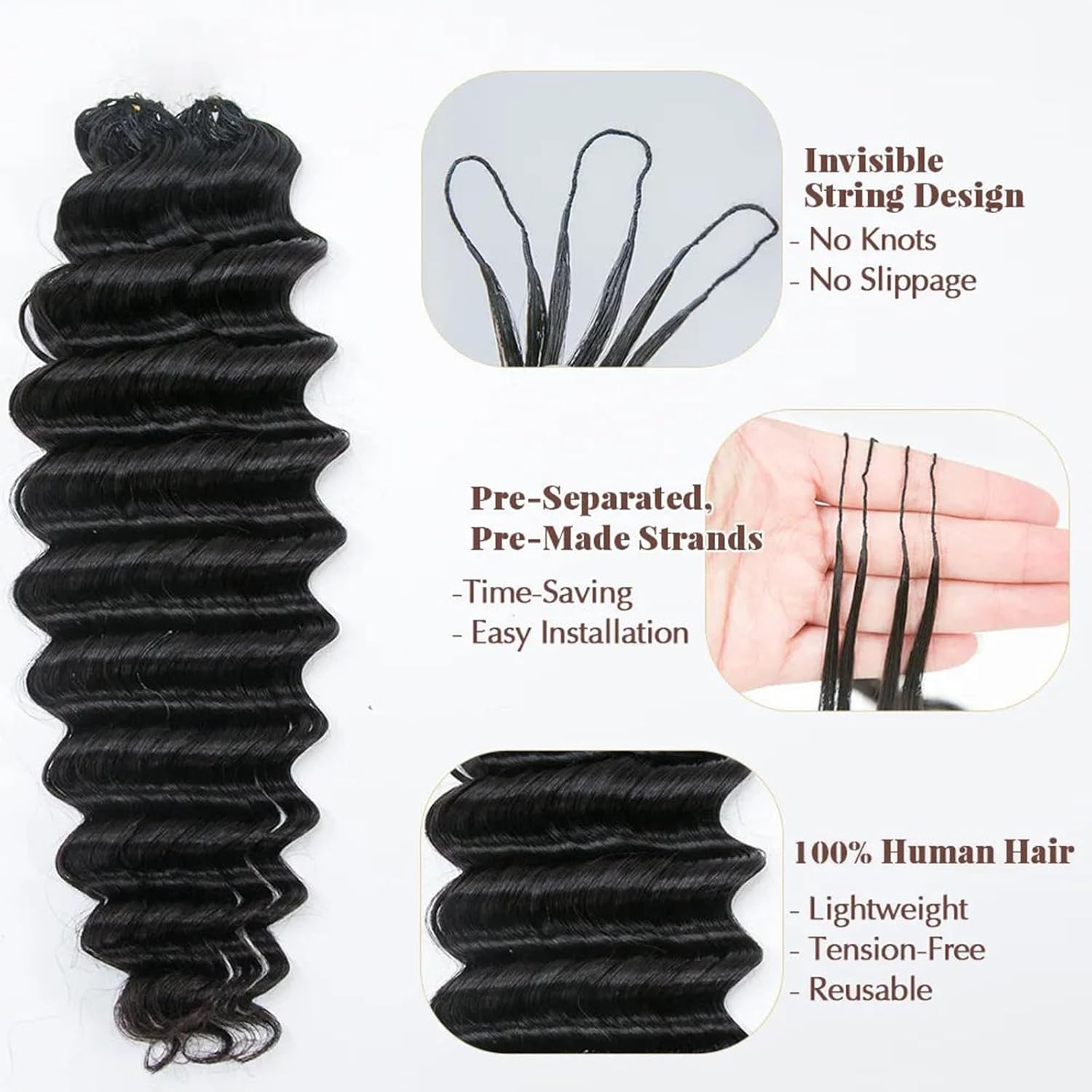 ผมต่อแบบโครเชต์ ทำจากผมแท้ น้ำ - Hair Care Color บทวิจารณ์และราคา