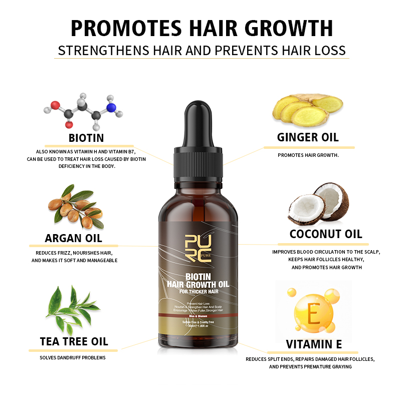 PURC Biotin Hair Growth Oil แช - Hair Care Elseve บทวิจารณ์และราคา