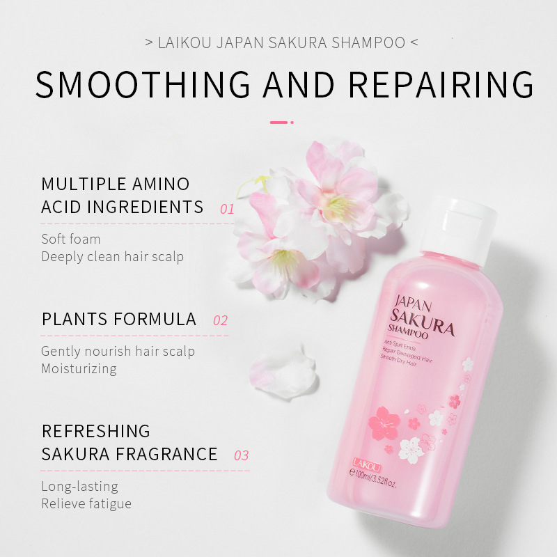 LAIKOU Japan Sakura แชมพูซ่อมแ - Hair Care Korean Products บทวิจารณ์และราคา